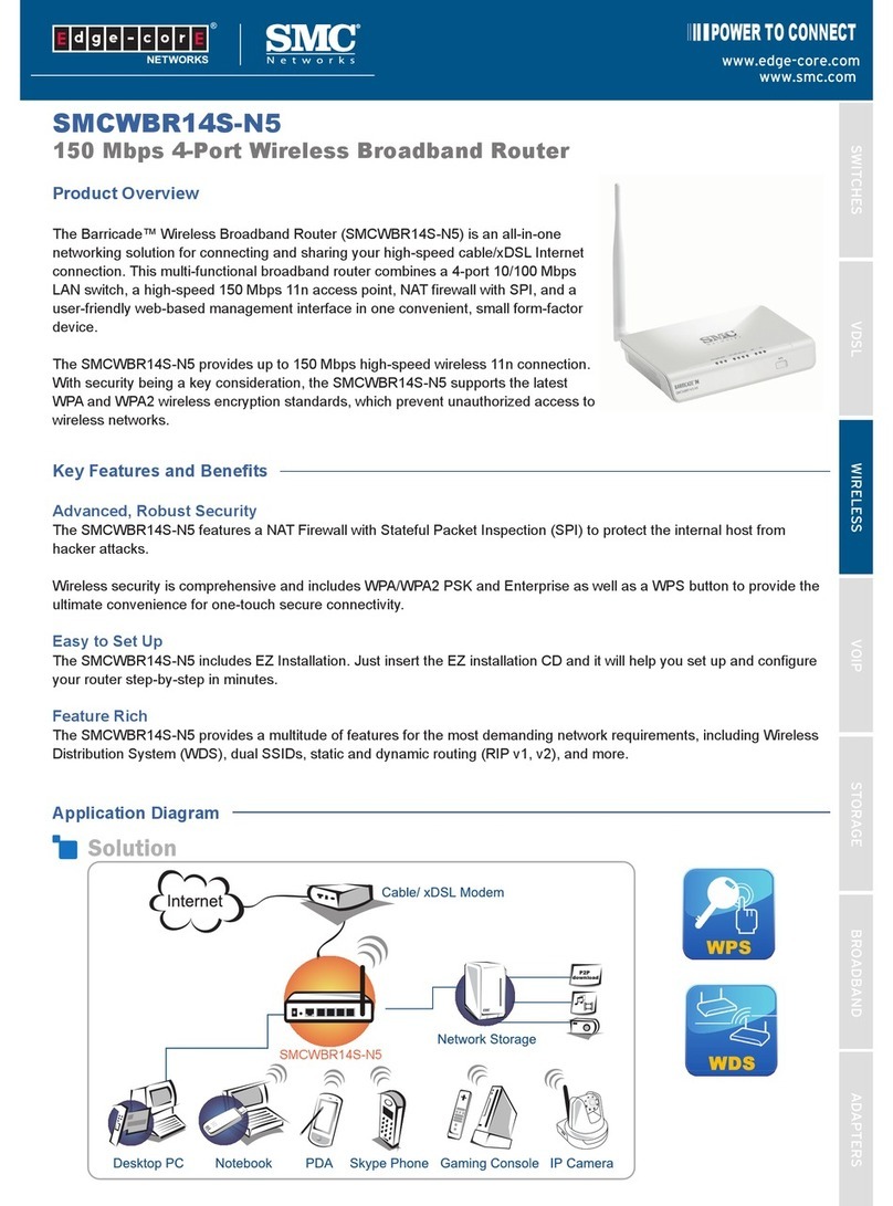 SMC Networks SMCWBR14S-N5 Operating and safety instructions