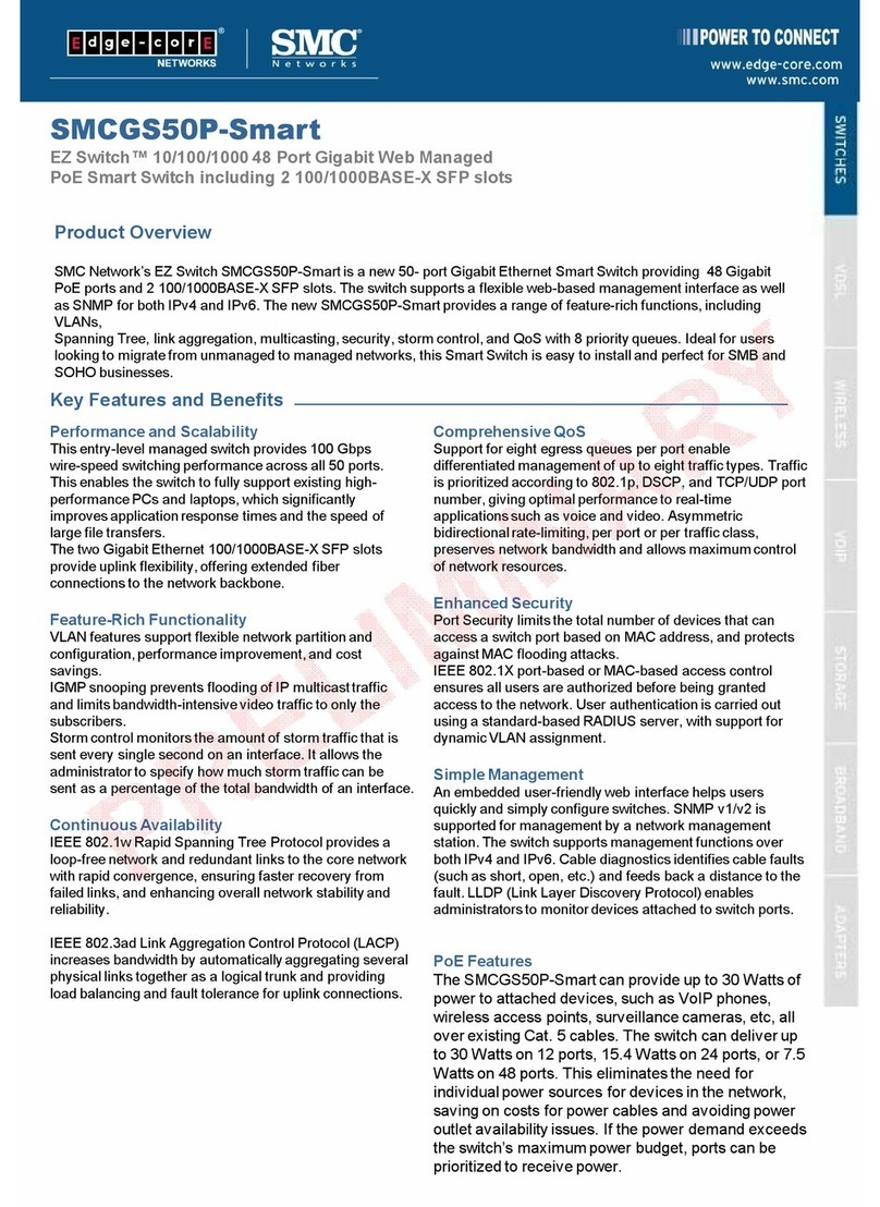 SMC Networks SMCGS50P-SMART - FICHE TECHNIQUE Operating and safety instructions