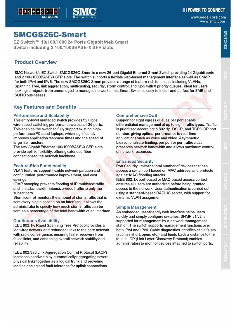 SMC Networks SMCGS26C-SMART - FICHE TECHNIQUE Operating and safety instructions