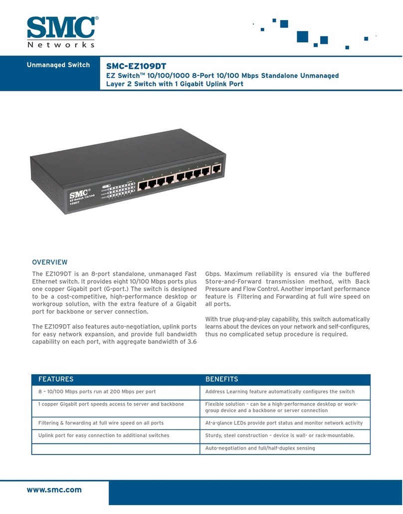 SMC Networks EZ Switch SMC-EZ109DT User manual