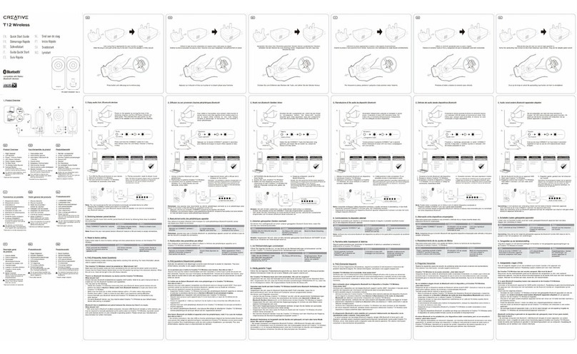 Creative T12 WIRELESS quick start guide