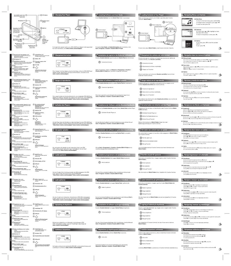 Creative ZEN X-FI STYLE - ANNEXE 193 User manual