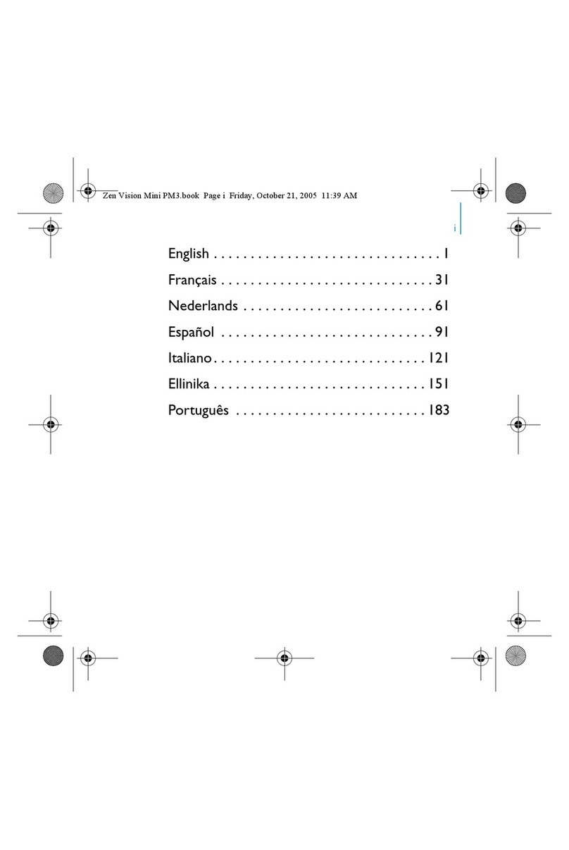 Creative ZEN VISION M User manual