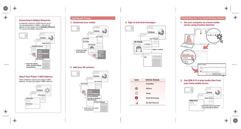 Creative ZEN X-FI 16GB - NETWORKING BACK User manual Creative ZEN X-FI 16GB - NETWORKING BACK User manual