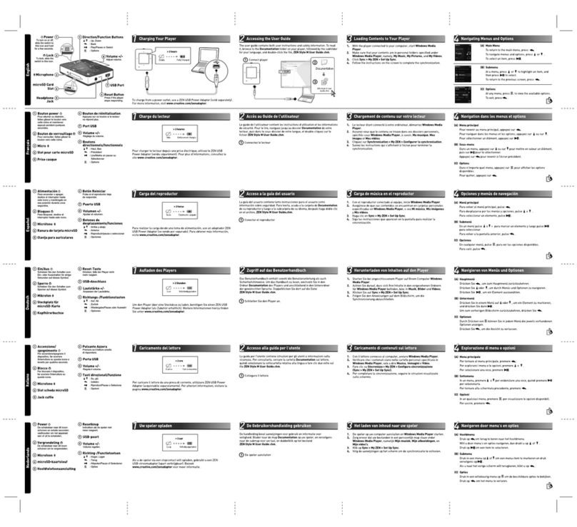 Creative ZEN Style M300 User manual