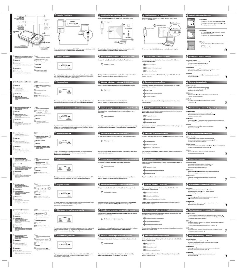 Creative ZEN STYLE 300 User manual Creative ZEN STYLE 300 User manual