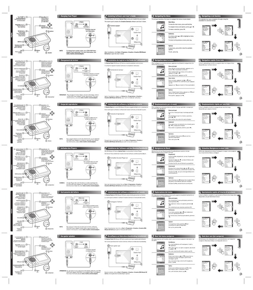 Creative ZEN MOZAIC EZ300 User manual