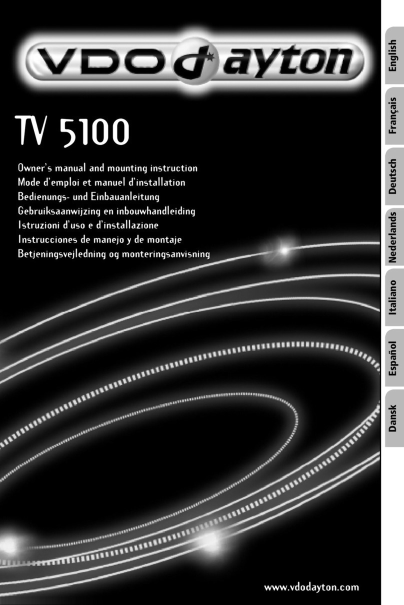 VDO TV 5100 owner's manual
