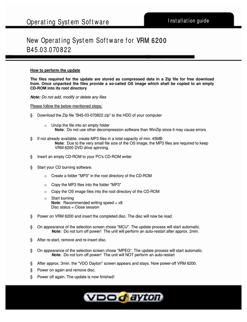 VDO VRM 6200 installation guide