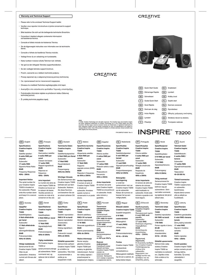 Creative INSPIRE T3200 manual