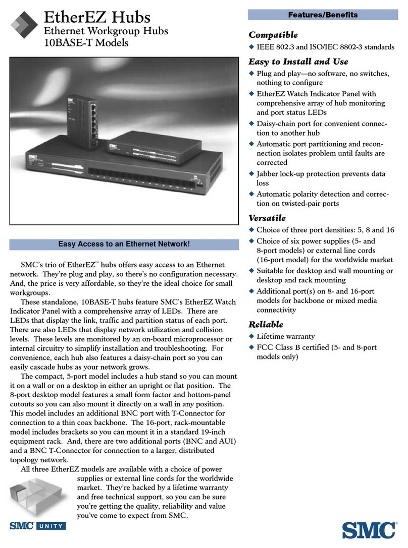 SMC Networks 3605T-EZ EUR - FICHE TECHNIQUE User manual