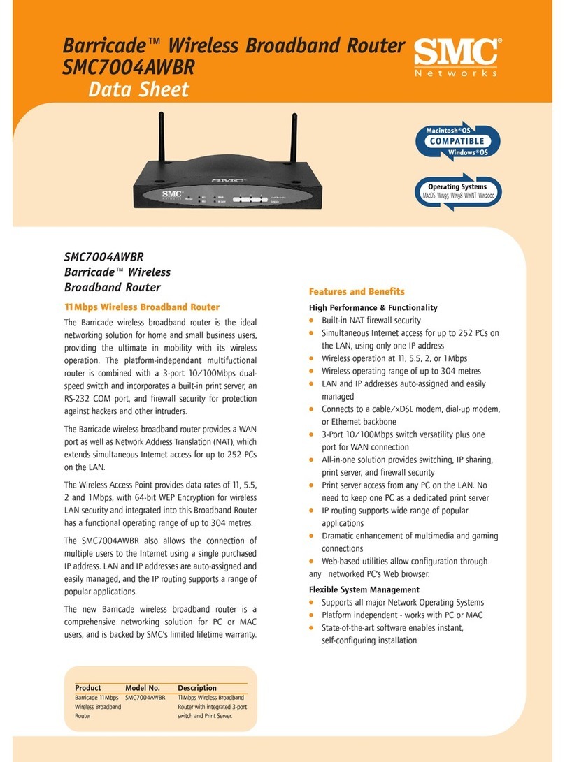 SMC Networks Barricade SMC7004AWBR User manual SMC Networks Barricade SMC7004AWBR User manual