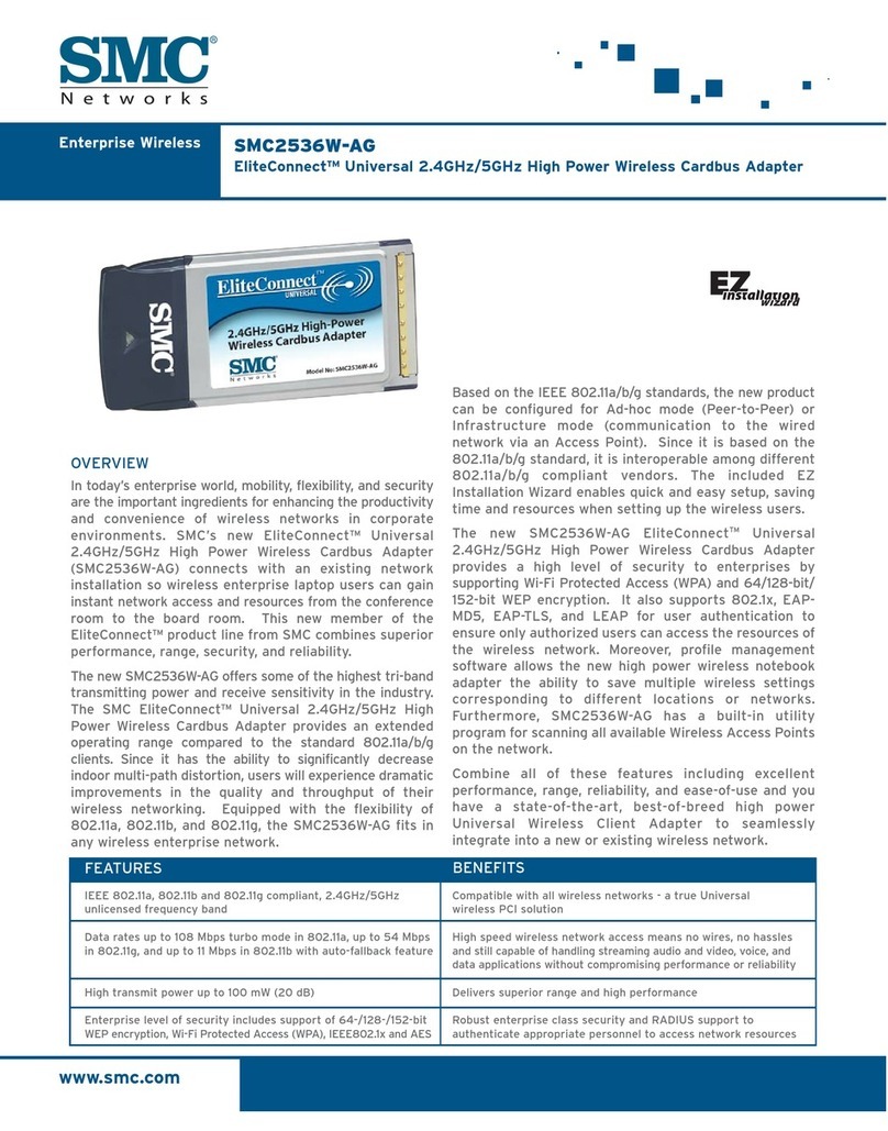 SMC Networks 2536W-AG FICHE Installation guide SMC Networks 2536W-AG FICHE Installation guide