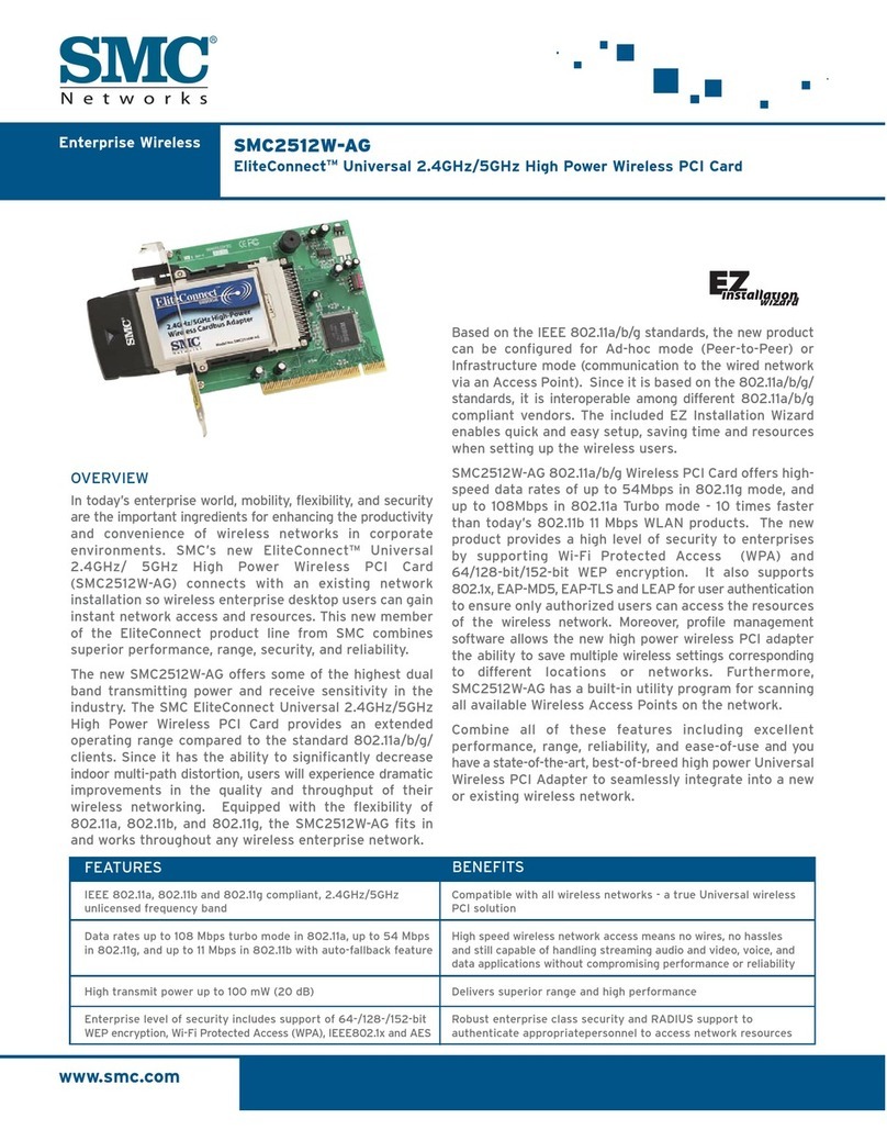 SMC Networks 2512W-AG FICHE Installation guide