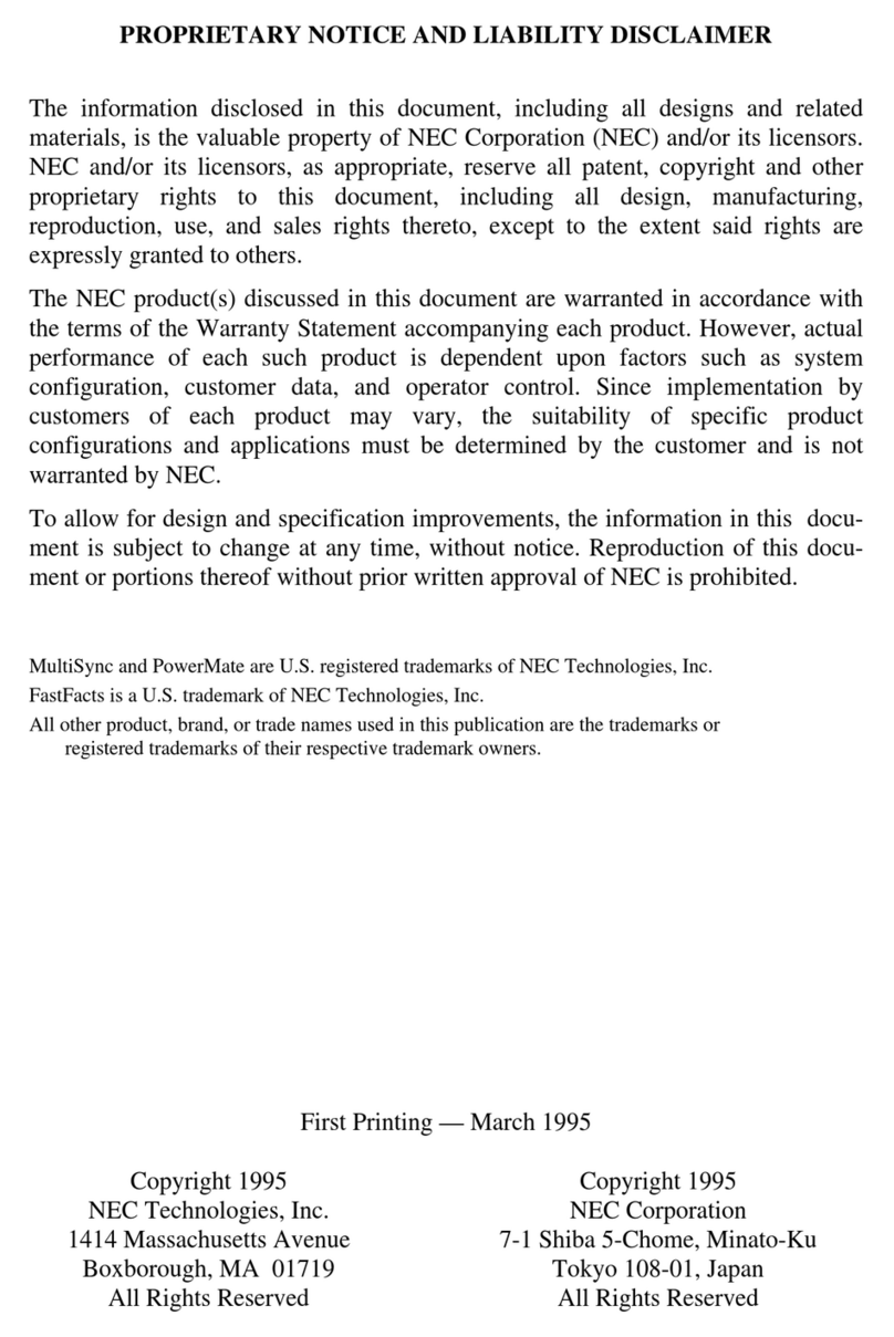 NEC POWERMATE VP User manual