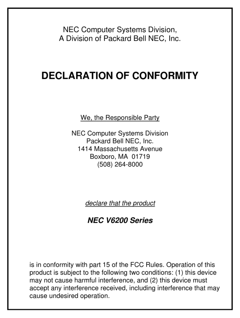 NEC VERSA 6200MX - SERVICE user guide