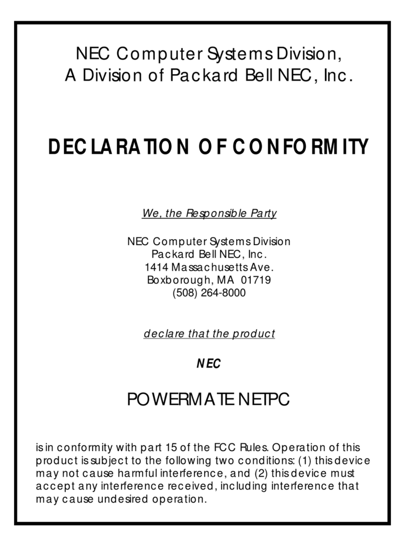 NEC POWERMATE NETPC Service manual