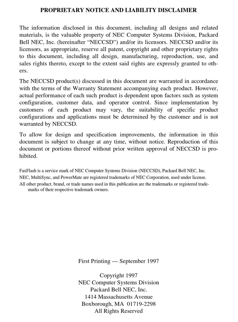 NEC POWERMATE ENTERPRISE - 09-1997 User manual