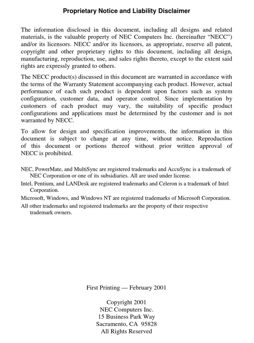 NEC POWERMATE CT 815 - RELEASE NOTES User manual