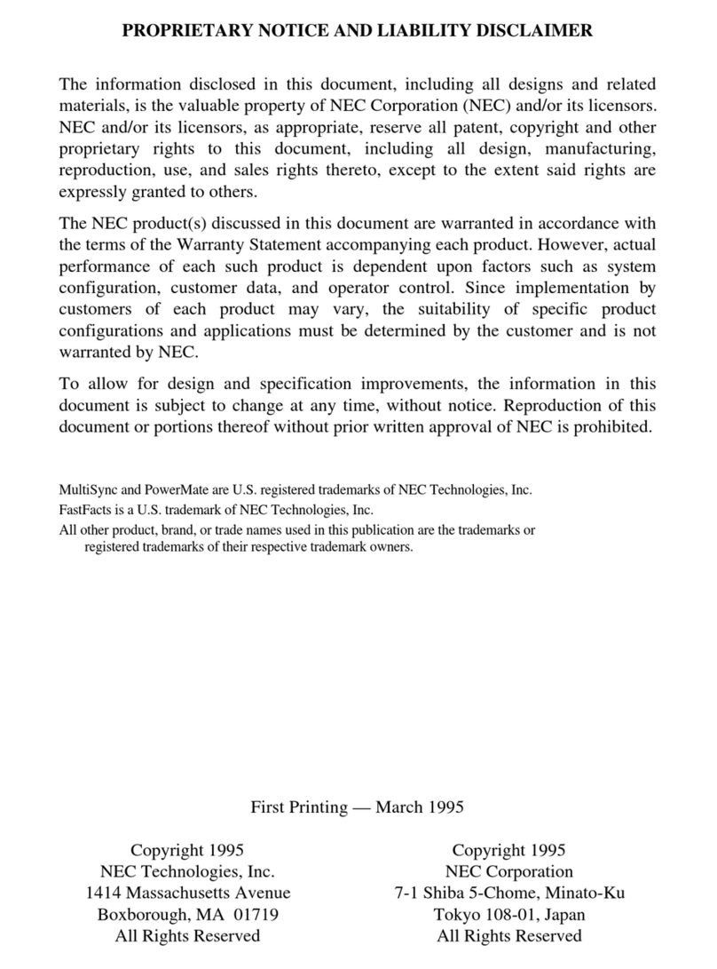 NEC POWERMATE V486 - SERVICE manual