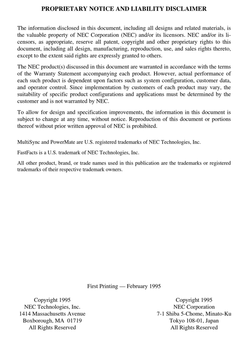 NEC POWERMATE V486 - SERVICE User manual
