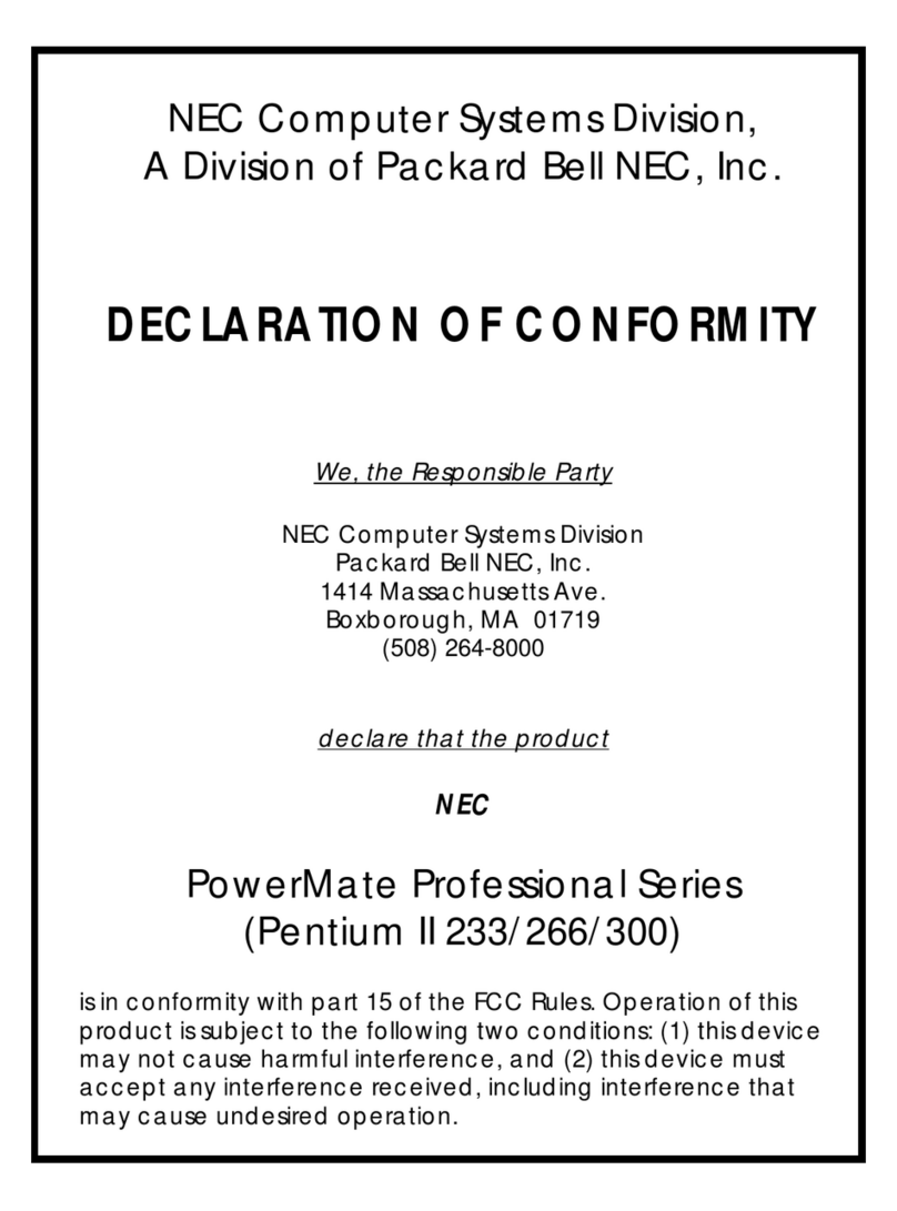 NEC POWERMATE PROFESSIONAL PII user guide