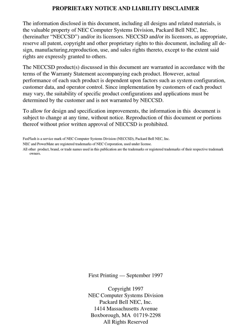 NEC POWERMATE ENTERPRISE - 09-1997 User manual