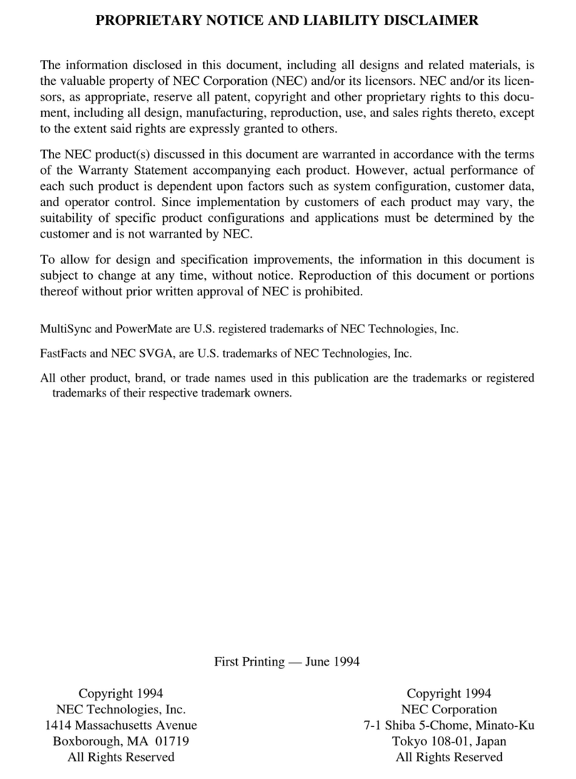 NEC POWERMATE P60D - SERVICE User manual