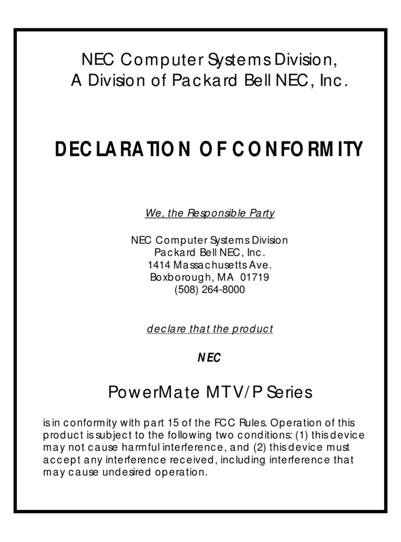 NEC POWERMATE P ETC user guide