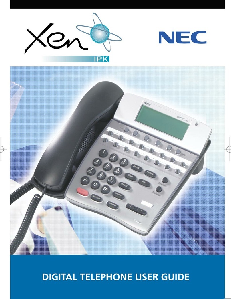 NEC XEN IPK DIGITAL TELEPHONE User manual