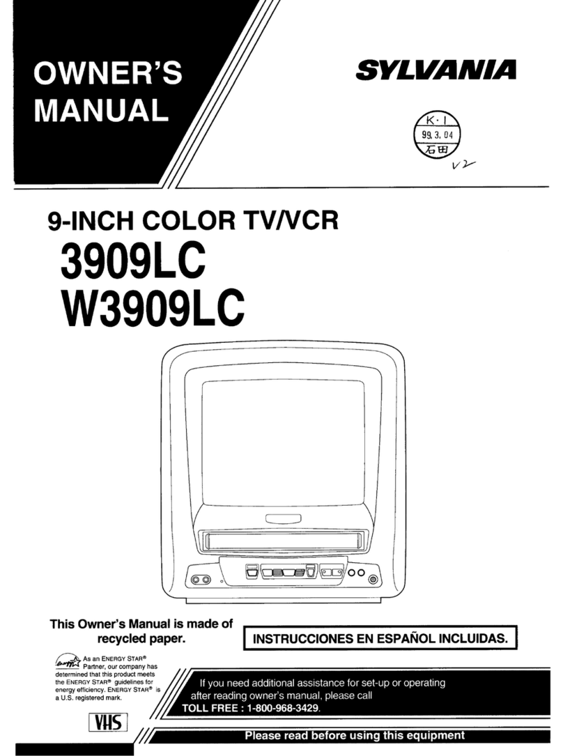 Sylvania 3909LC owner's manual