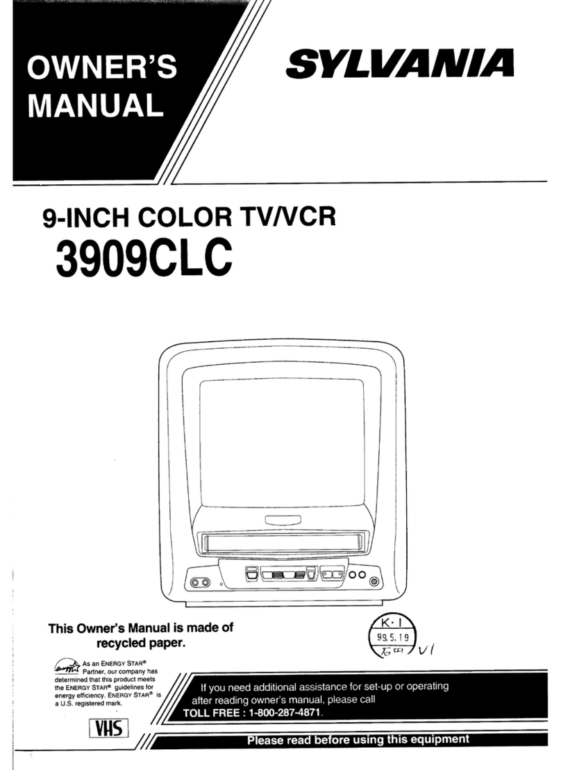 Sylvania 3909CLC owner's manual