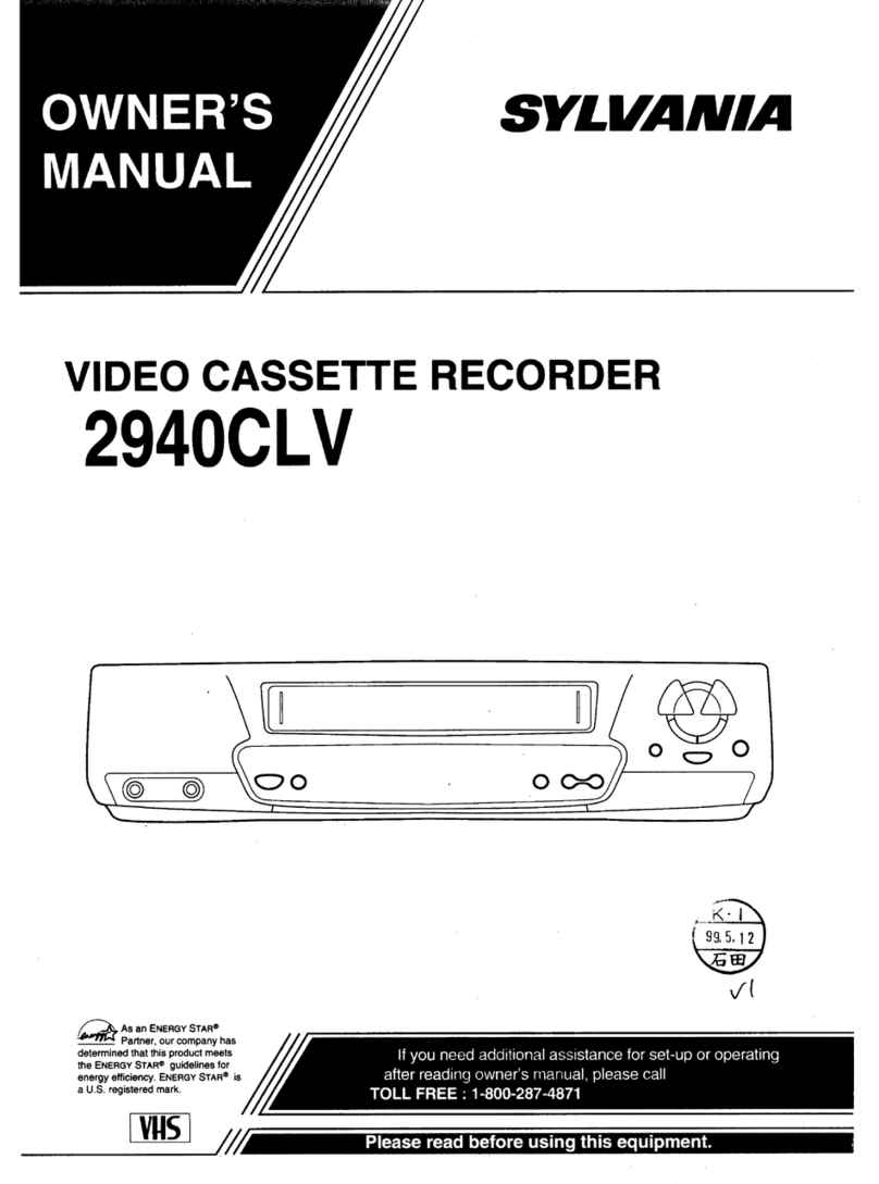 Sylvania 2940CLV owner's manual