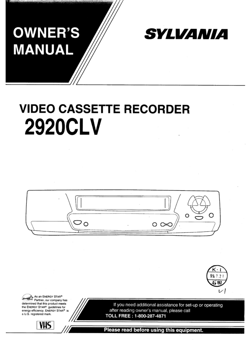 Sylvania 2920CLV User manual