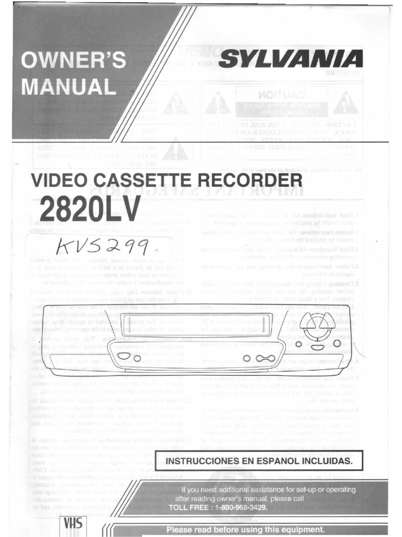 Sylvania 2820LV owner's manual