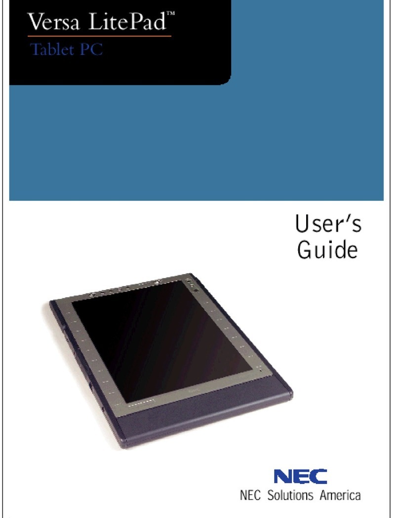 NEC VERSA LITEPAD TABLET PC manual