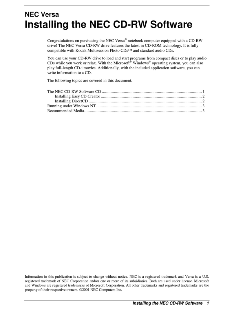 NEC Versa 2730M User manual