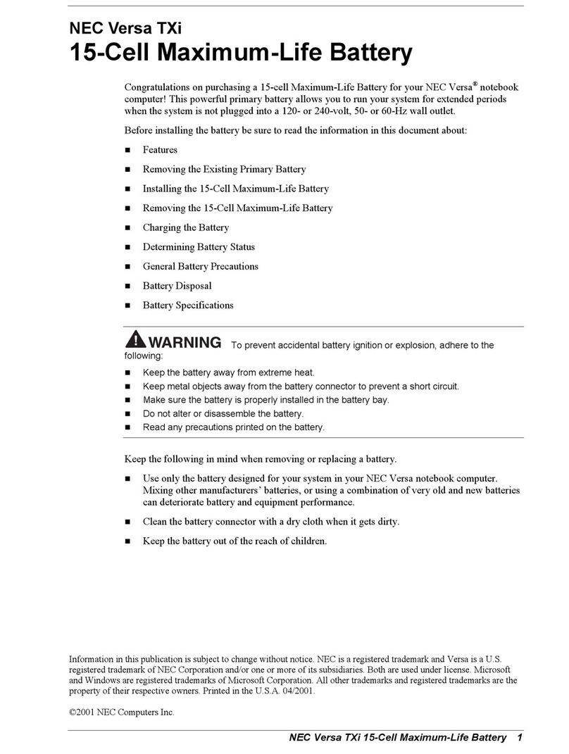 NEC VERSA TXI manual