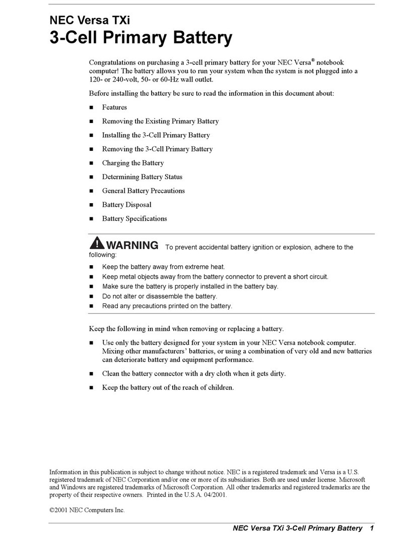 NEC VERSA TXI manual