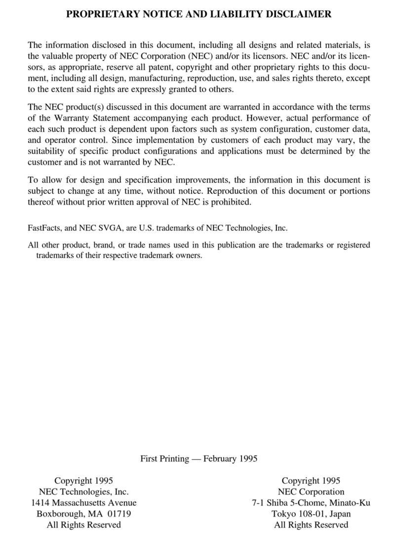 NEC VERSA P User manual