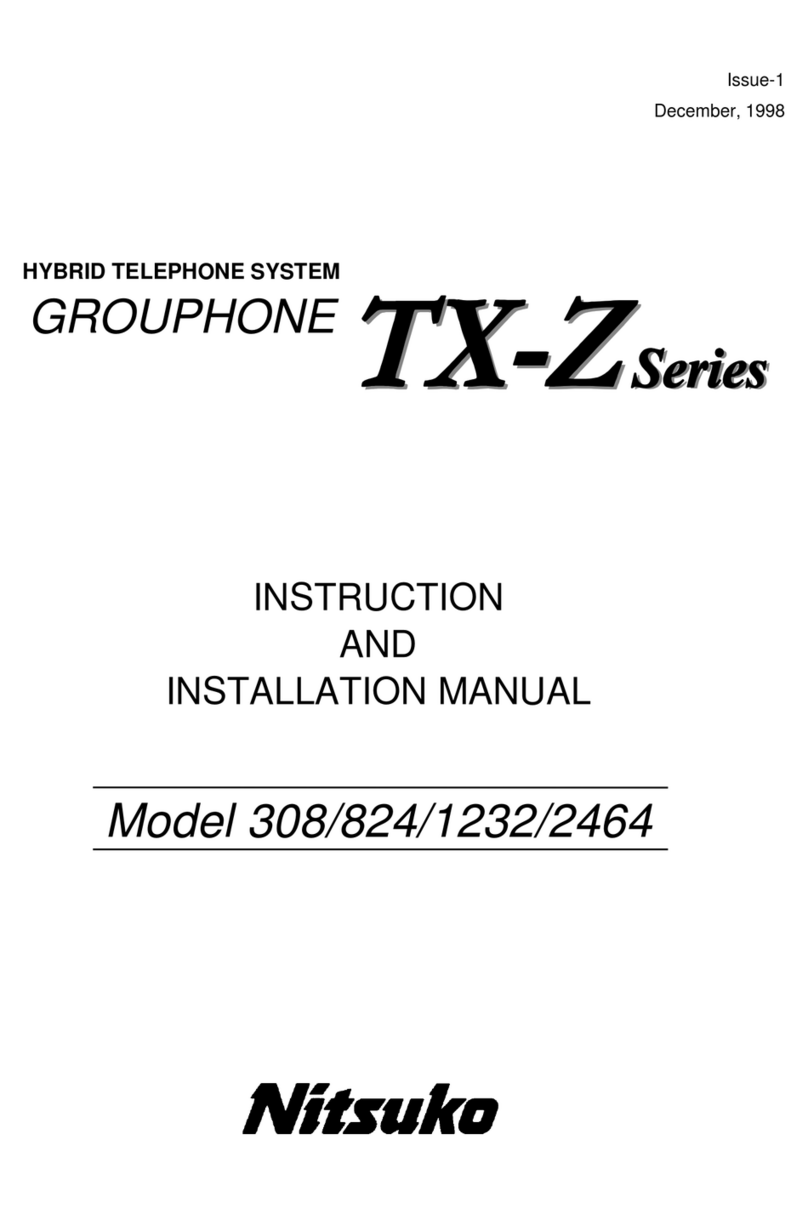 Nitsuko 1232 - Instruction and installation manual