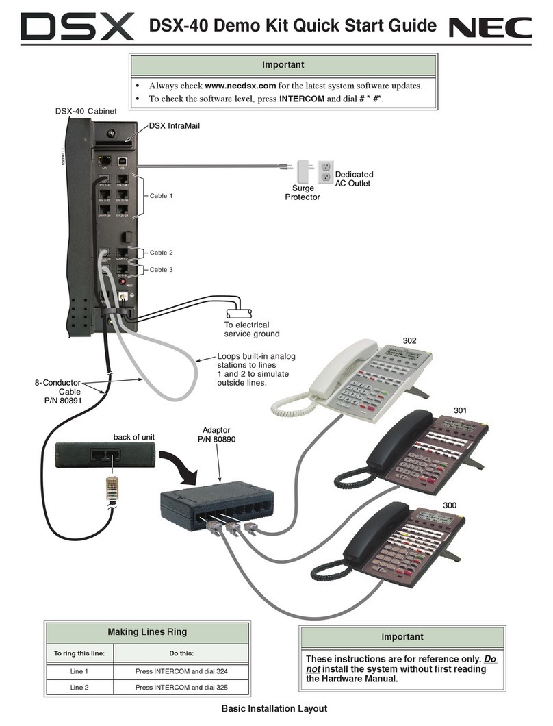 NEC DSX-40 DEMO KIT User manual NEC DSX-40 DEMO KIT User manual