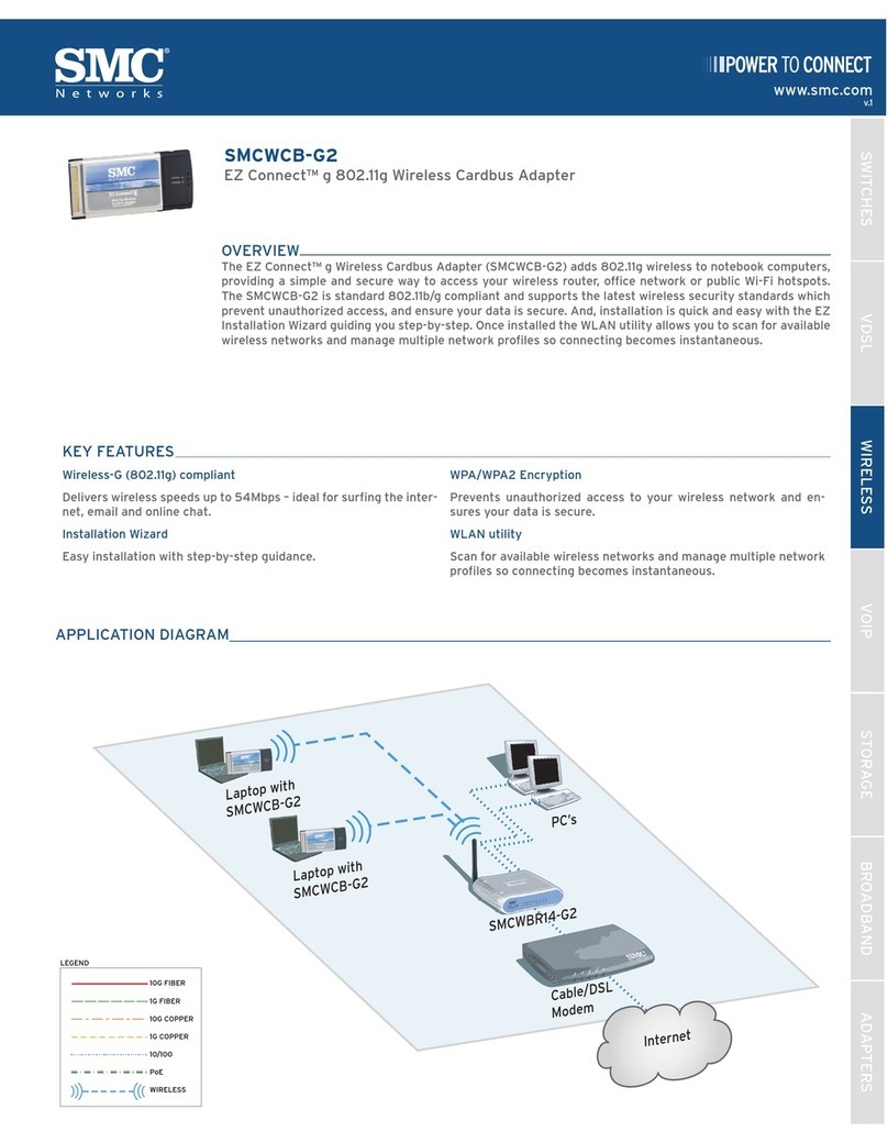 SMC Networks WCB-G2 FICHE Installation guide