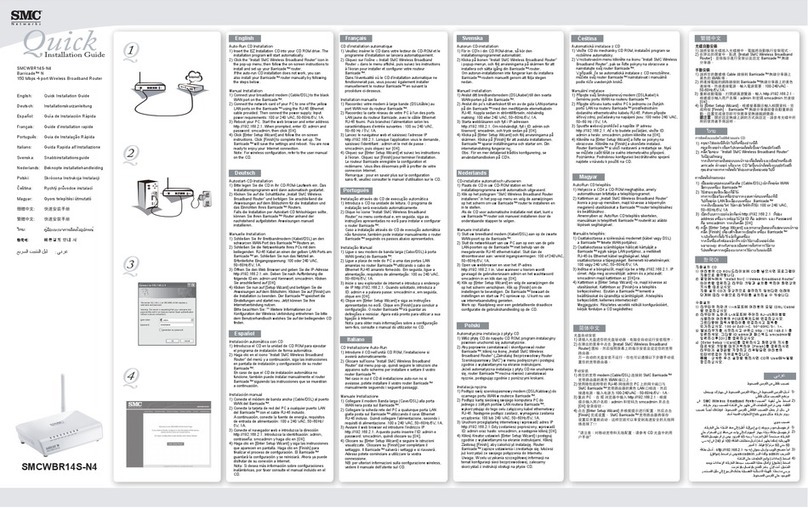 SMC Networks THE BARRICADE SMCWBR14S-N4 User manual