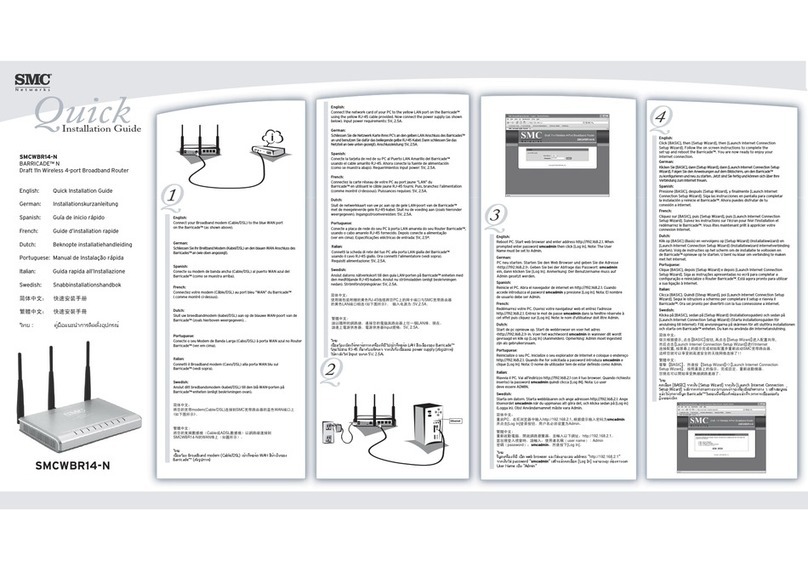 SMC Networks SMC Barricade N Draft 11n Wireless 4-port Broadband Router... User manual SMC Networks SMC Barricade N Draft 11n Wireless 4-port Broadband Router... User manual