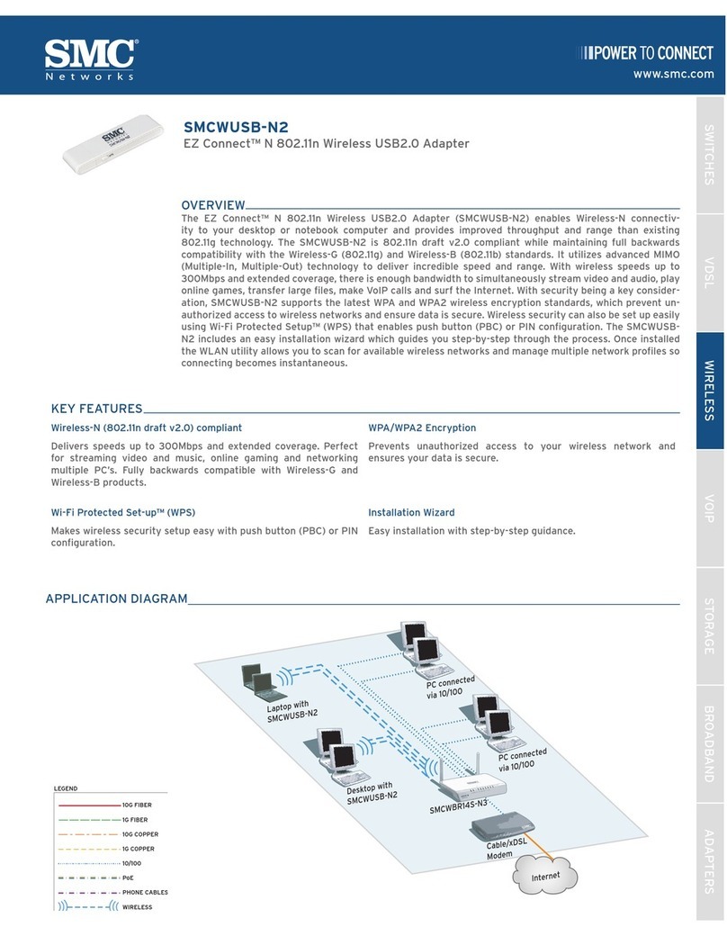 SMC Networks EZ Connect N SMCWUSB-N2 User manual