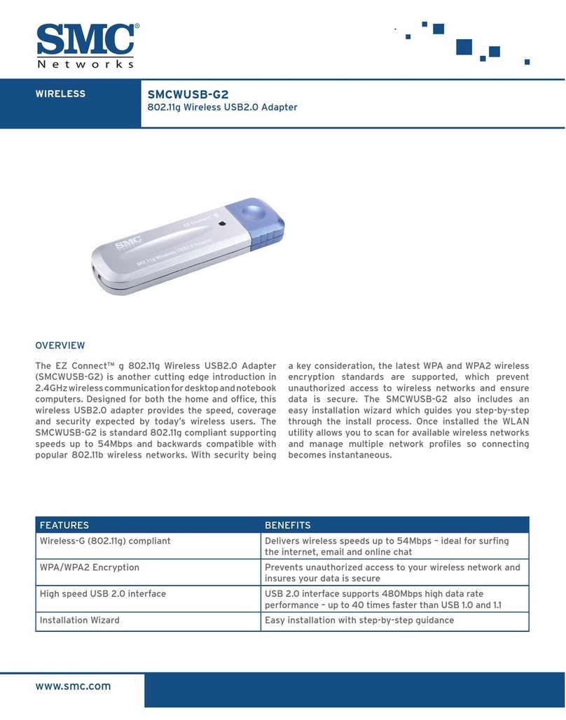 SMC Networks WUSB-G2 FICHE User manual SMC Networks WUSB-G2 FICHE User manual