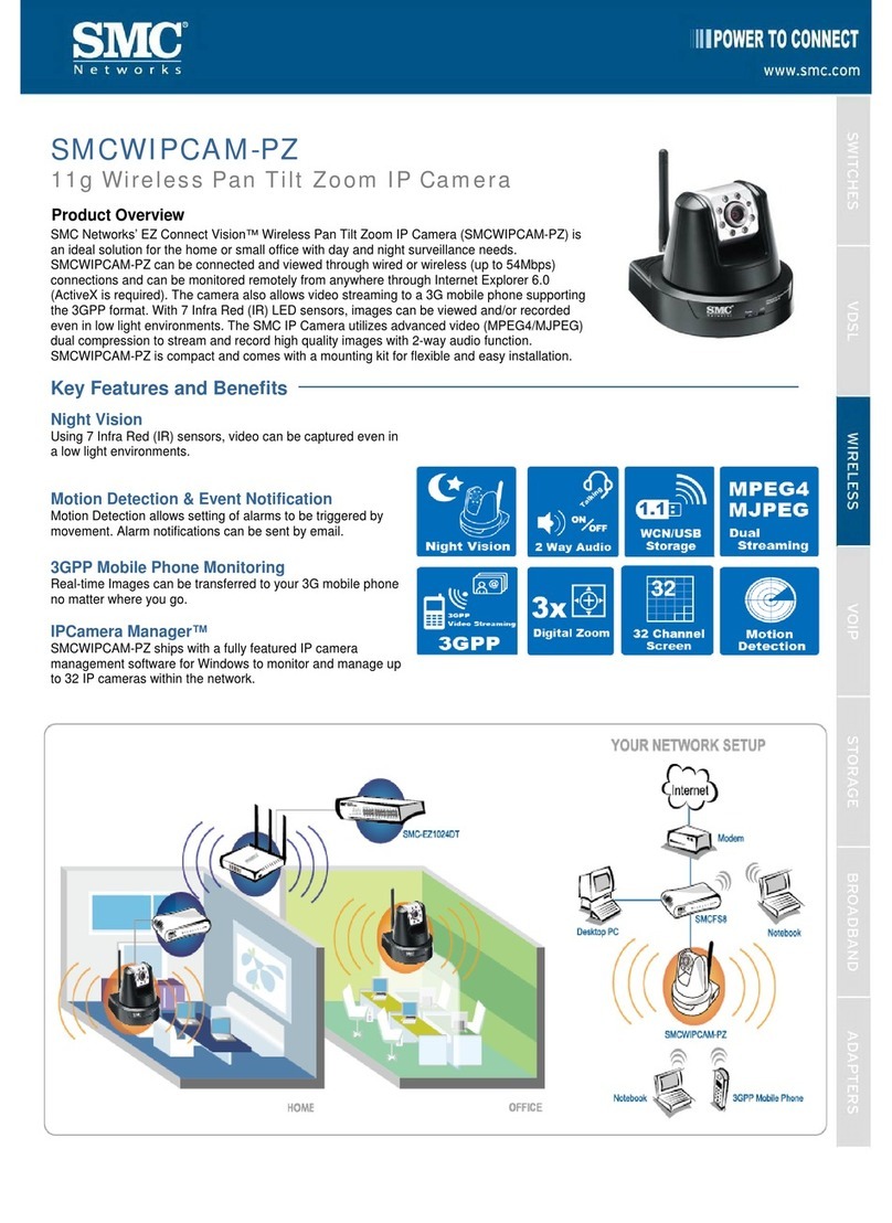 SMC Networks WIPCAM-PZ - FICHE TECHNIQUE Operating and safety instructions