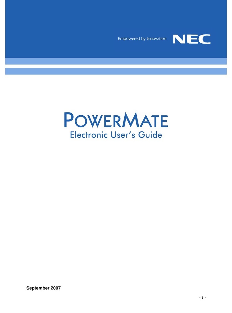 NEC POWERMATE - VERSION 2007 manual