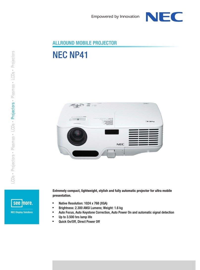 NEC NP41 - TECHNISCHE DATEN User manual